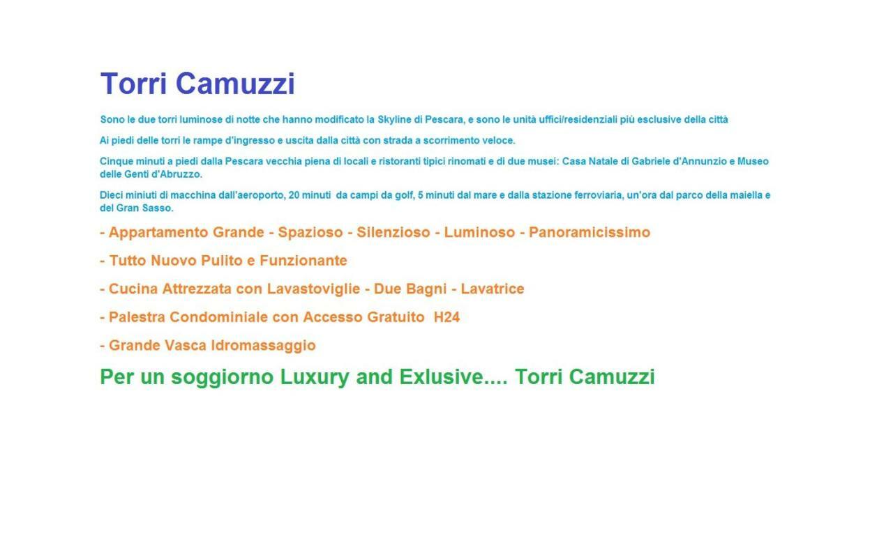 Torri Camuzzi Exclusive Luxury Apartment Pescara Ngoại thất bức ảnh